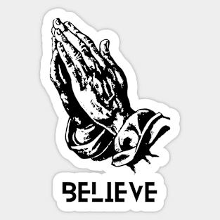 Believe. Inspirational Quote For Work, Motivational and Inspirational Quote. Religious reference Sticker